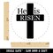 He Is Risen Jesus Christ Cross Easter Christianity Rubber Stamp for Stamping